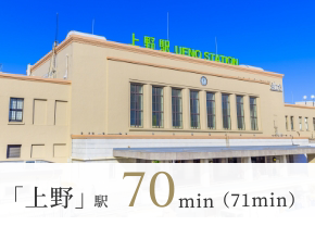 「上野」駅 59min(61min)